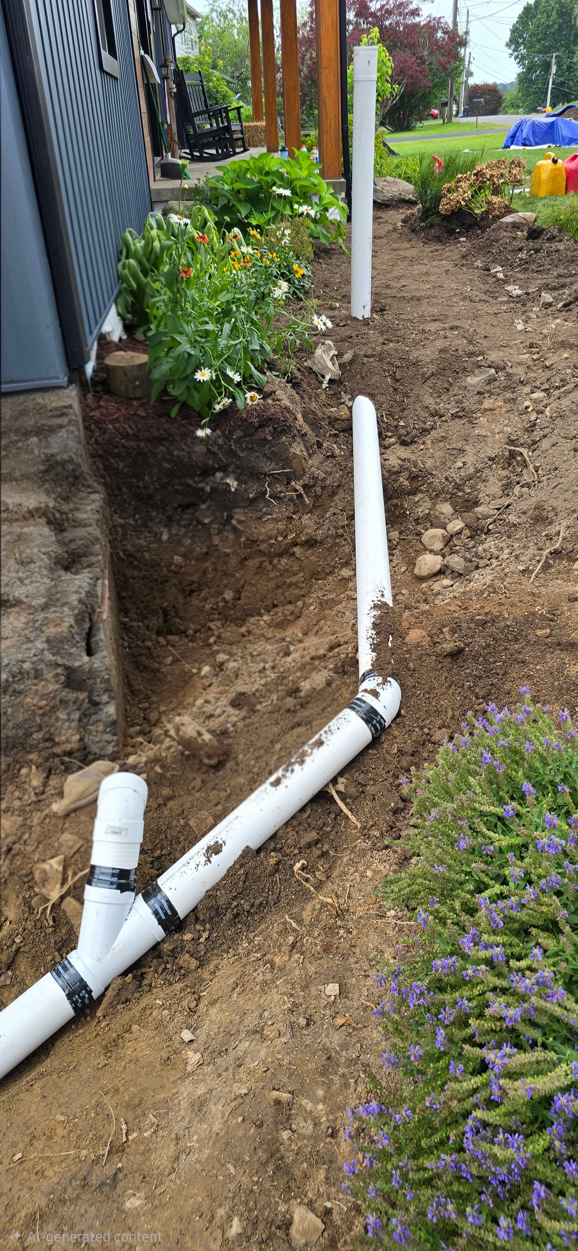 Gallery photos for Foundation Drainage Repair and Full Yard Regrading in NEPA: Image #3